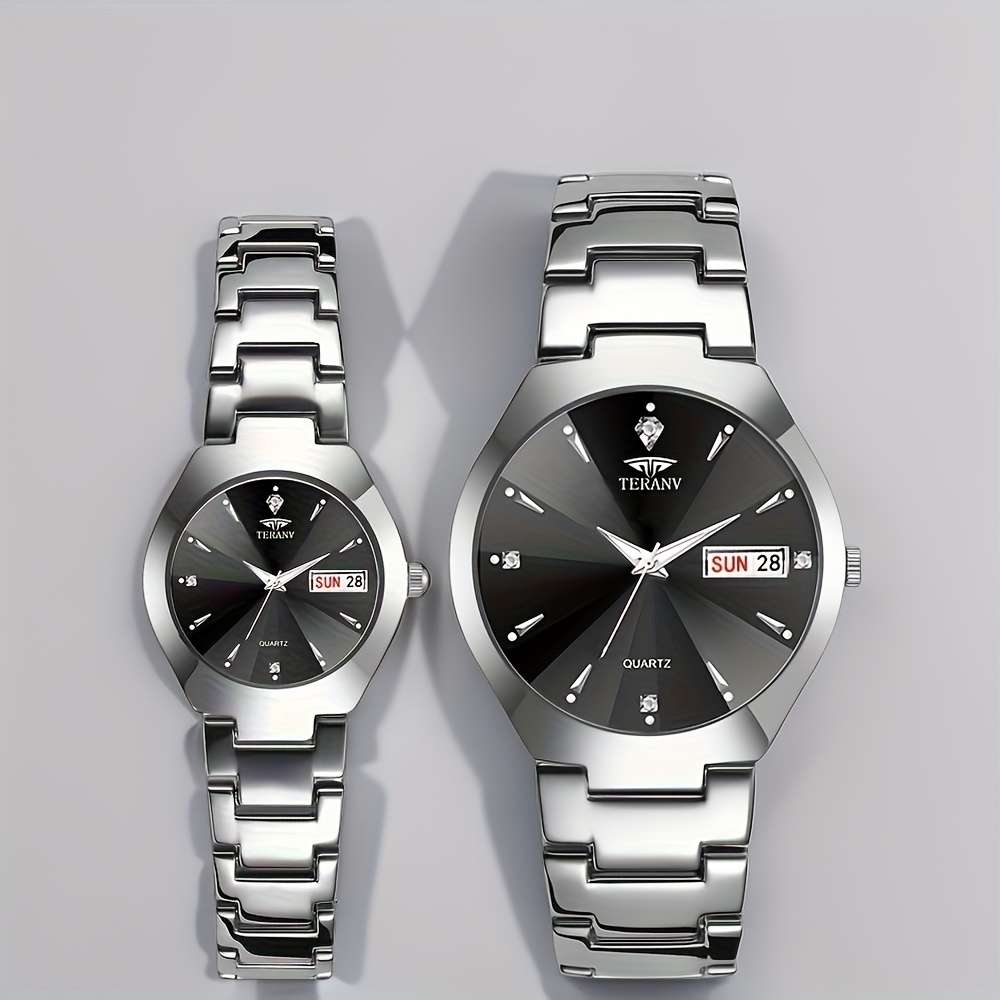 2Pcs Classic Couple Watches