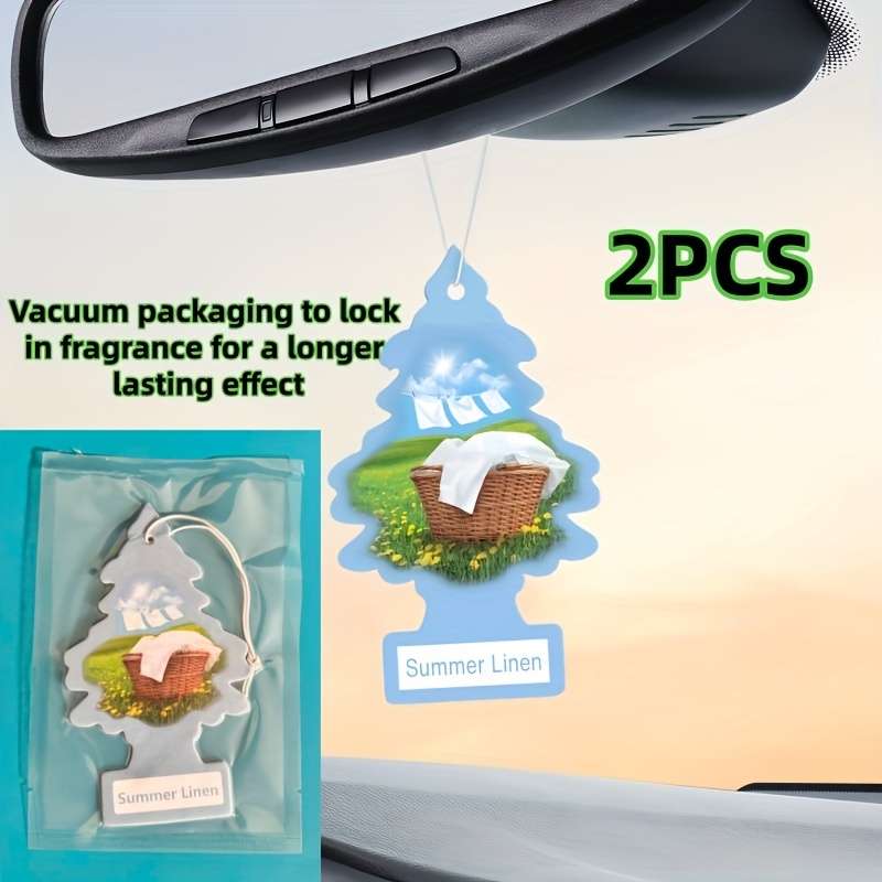 Car Interior Decor 2Pcsstyle Summer Linen