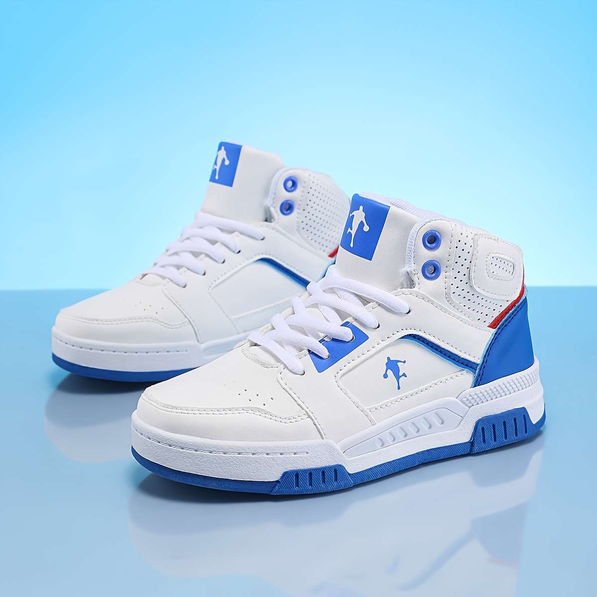 Basketball Shoes Color White Blue Sizeuk 3 Big Kid