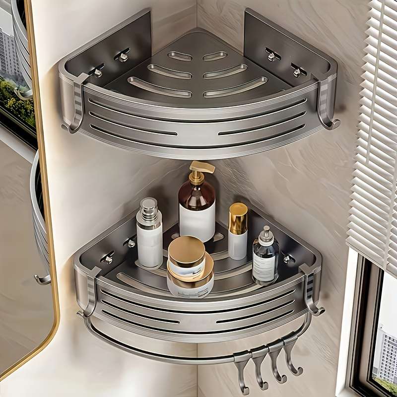 Bathroom Storage Rack Model 28.5Cm*6.5Cm*21.31Cm Aluminum With Rod Model