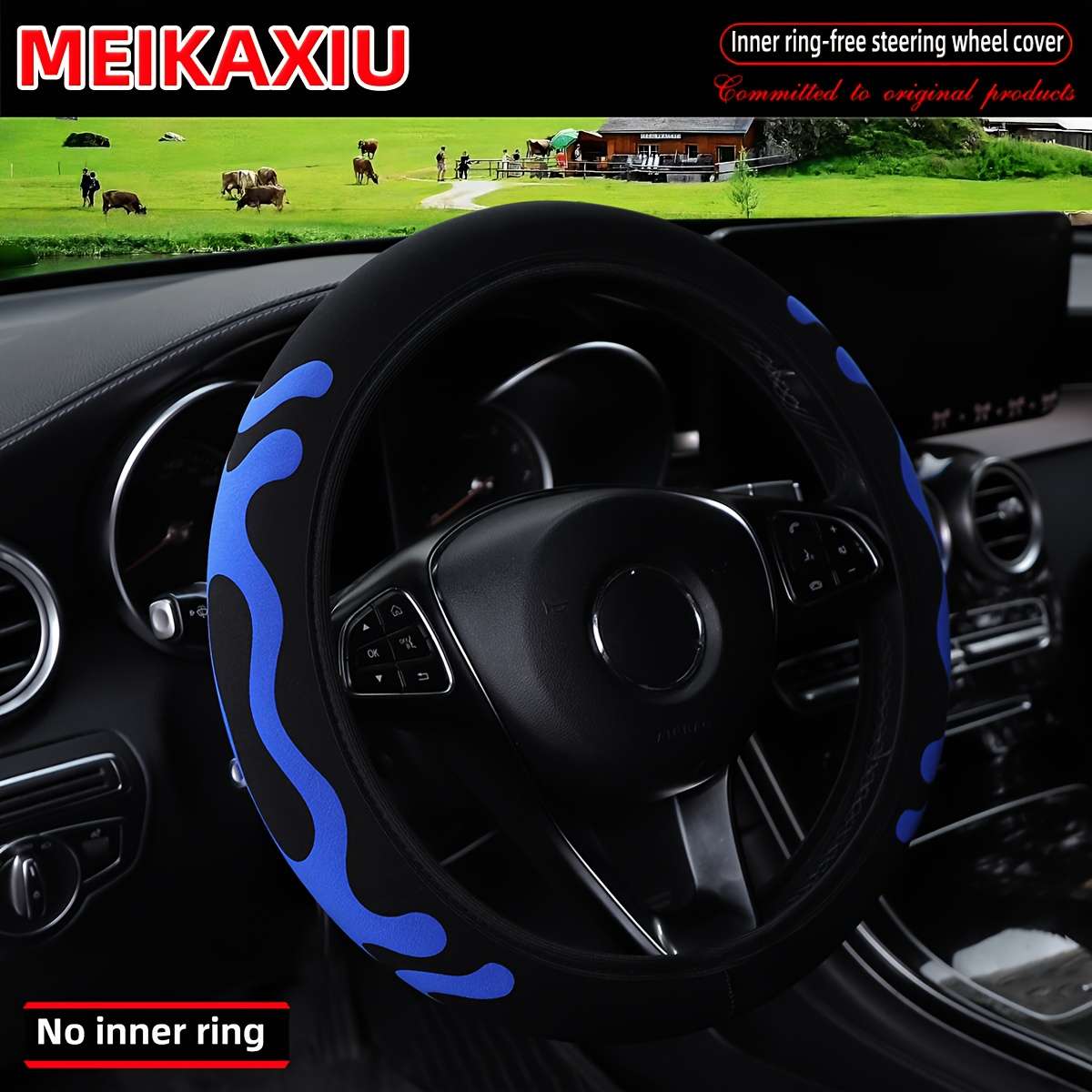 Car Steering Wheel Cover White