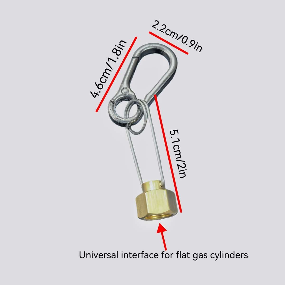 1 Outdoor Flat Gas Canister Protective Cover Hook Portable High Altitude Gas