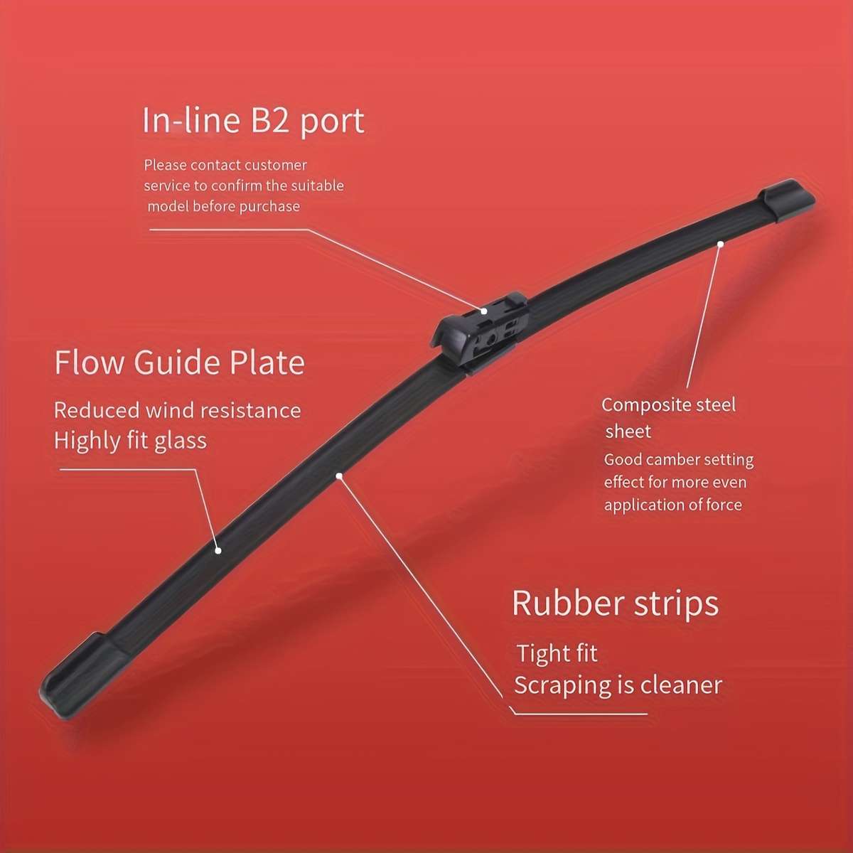 Windshield Wipers Items 2Pcs