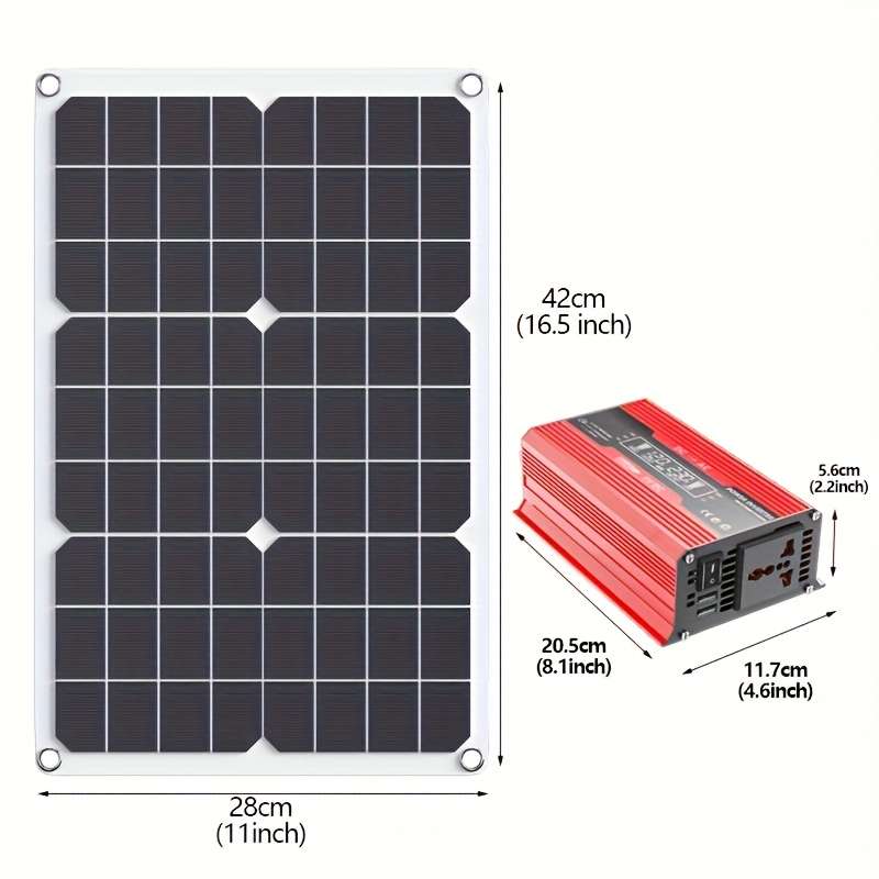 Compact 300W Solar Power Generation System Kit Including Inverter For Outdoor