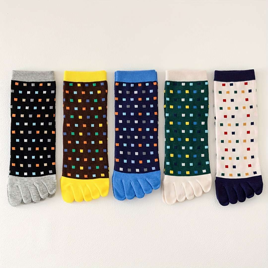 Women S Socks Color Square M 5 Pairs Size Onesize