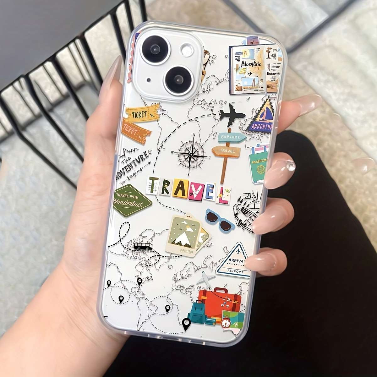 1Pc Transparent For iPhone 15 Plus Phone Case Phone Cover