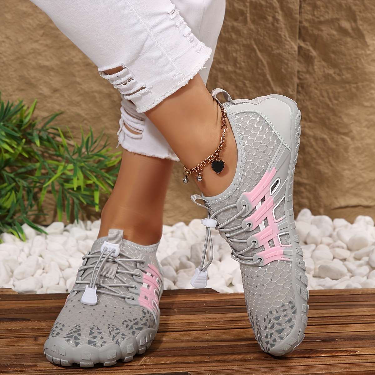 Women S Sneakers Color Silvery Grey Sizeuk 8