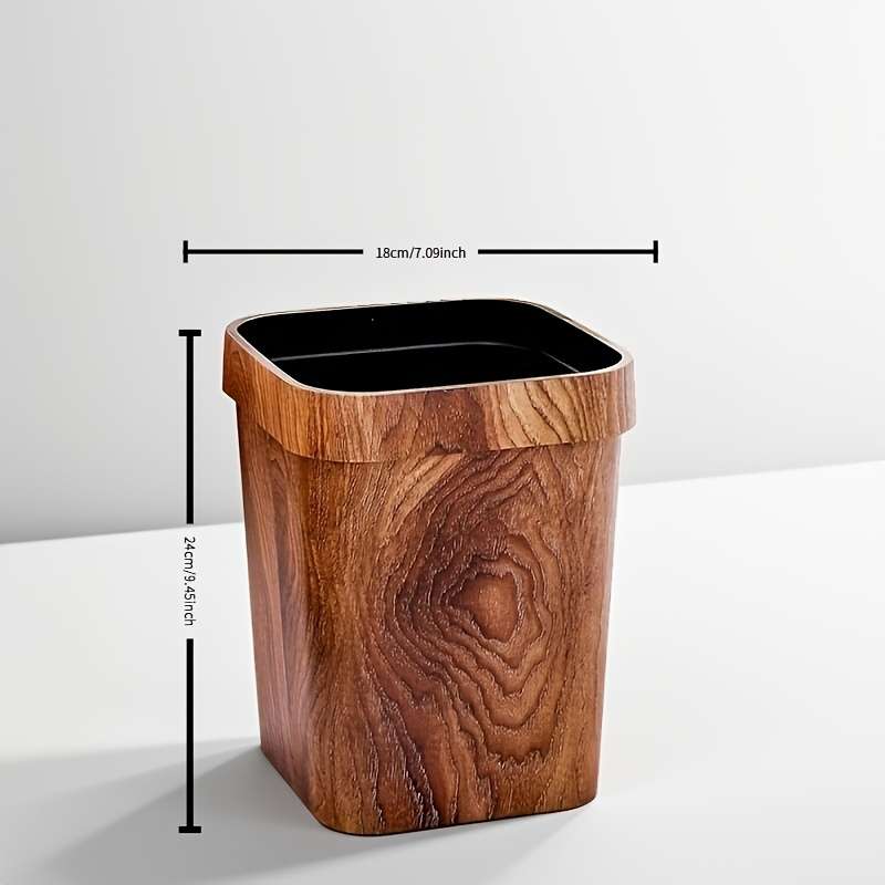 Garbage Can Color Press Ring Wood Grain 7L