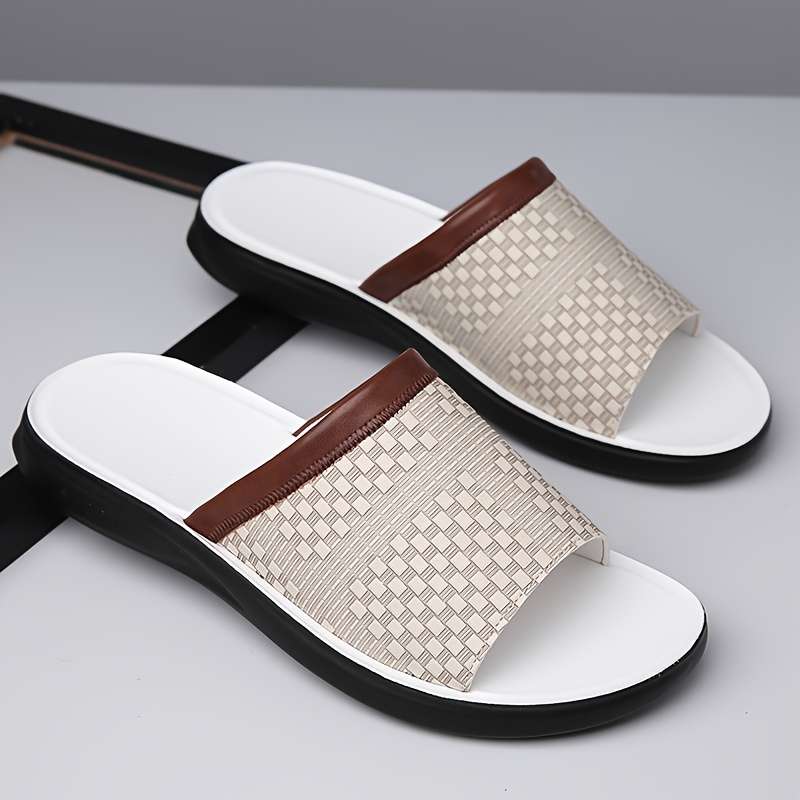 Men Slippers Summer Style Grey Size Uk 7
