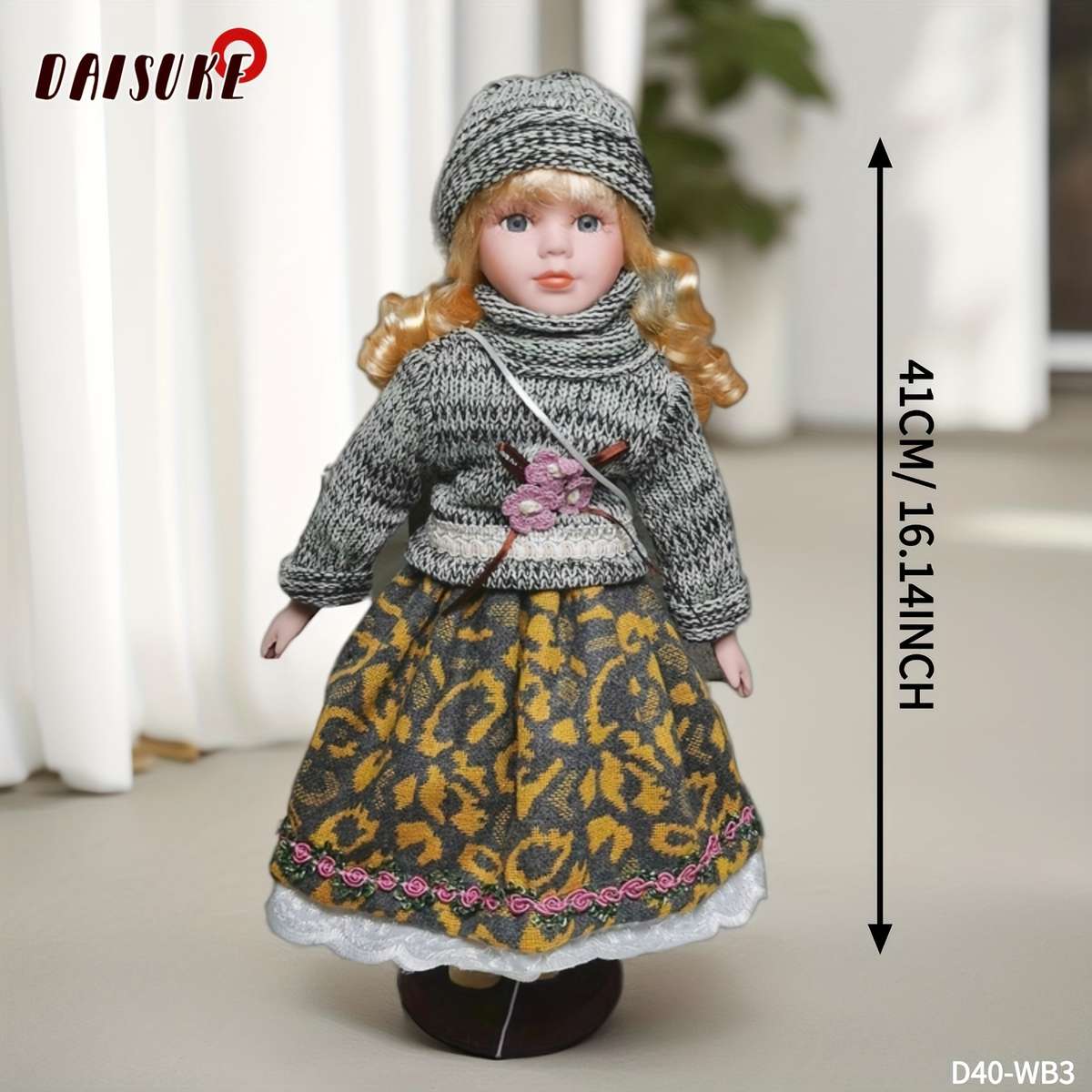 Toy Doll color Black and red tripod hat