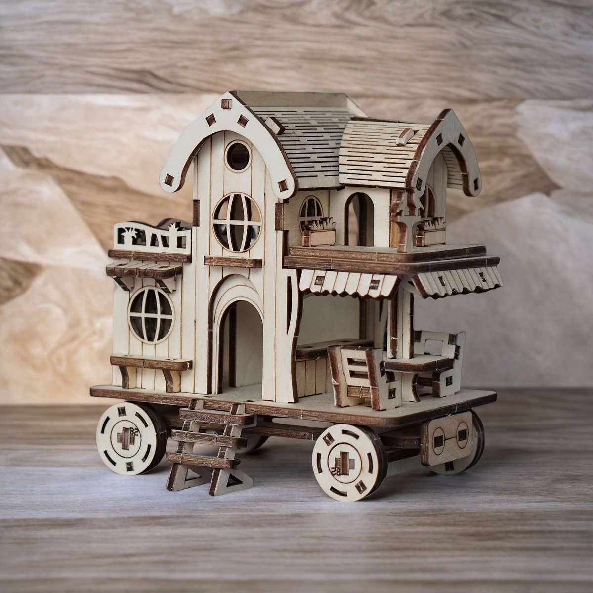 Building Toy Architectural Model Toy Set Color Yellow