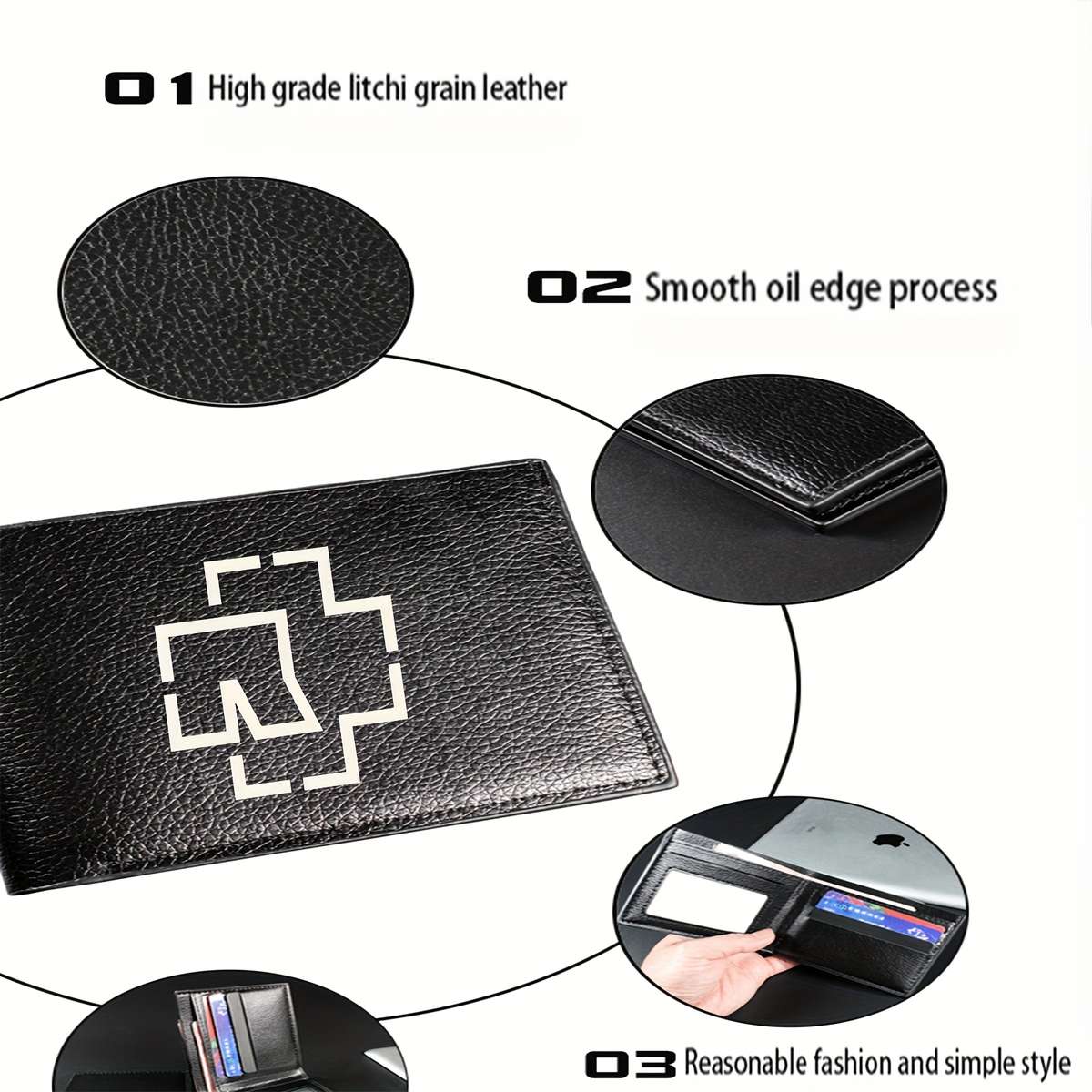 Rammstein-Inspired Graphic Men'S Bifold Walletmultifunctional Coin Purse With Card Holde
