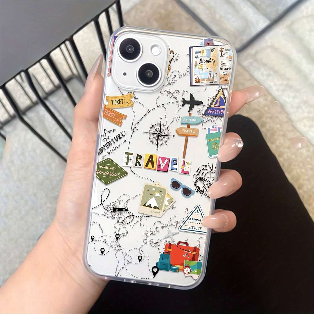 1Pc Transparent For iPhone 15 Plus Phone Case Phone Cover