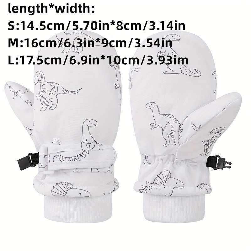 Winter Gloves Color White Size 4Y To 8Y