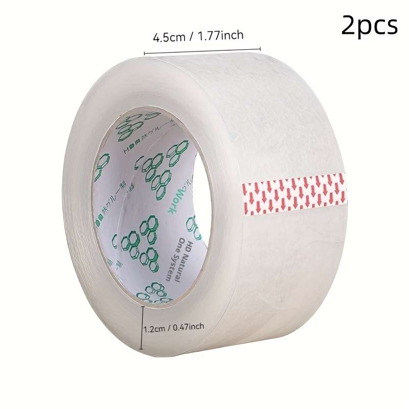 Adhesive Tape Model  2 Rolls  Width 45Mm*Length 65M*Thickness 1.2Cm*Transparent White