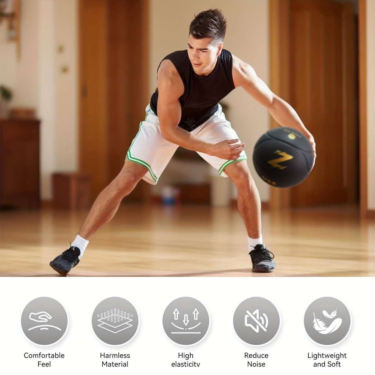Basketball Color Black Size  Circumference In Inchessize 17.7874.93Cm