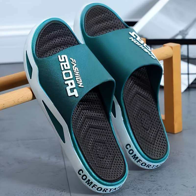 Men Slippers Summer Style Green Size Uk 7