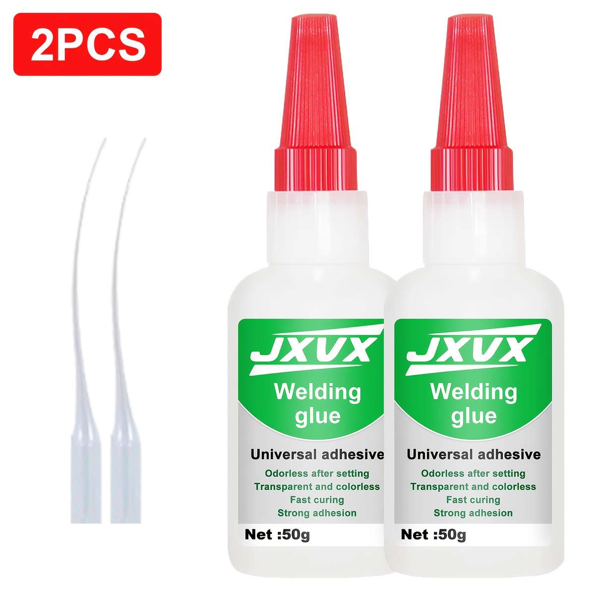 2Pcs Strong Hold Non Toxic Super Glue Quickdry Adhesive For Workshop Tasks Clear