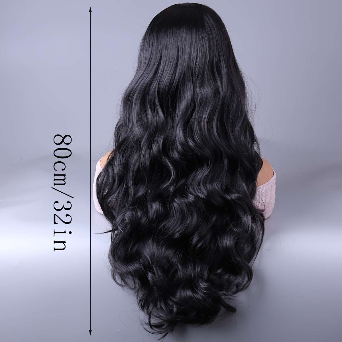 Women S Wigs Black Hair Length81.28Cm