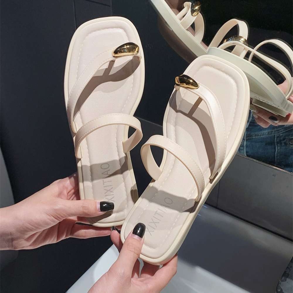 Ladies Summer Flip Flops Black Uk 1.5-2