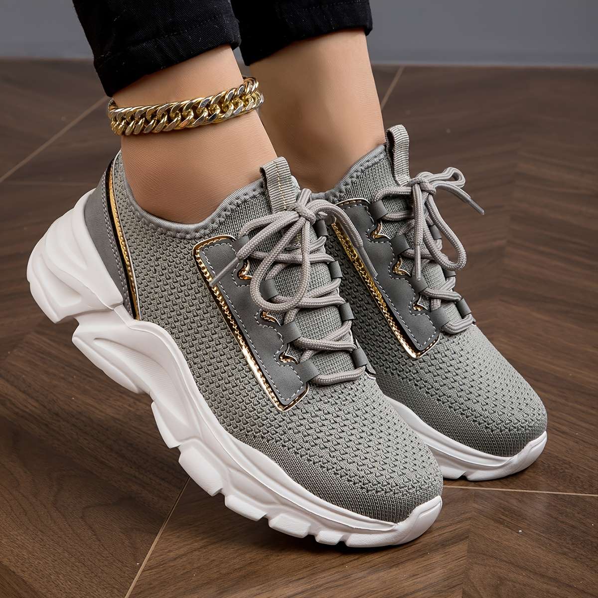 Women S Sneakers Color Grey Sizeuk 8