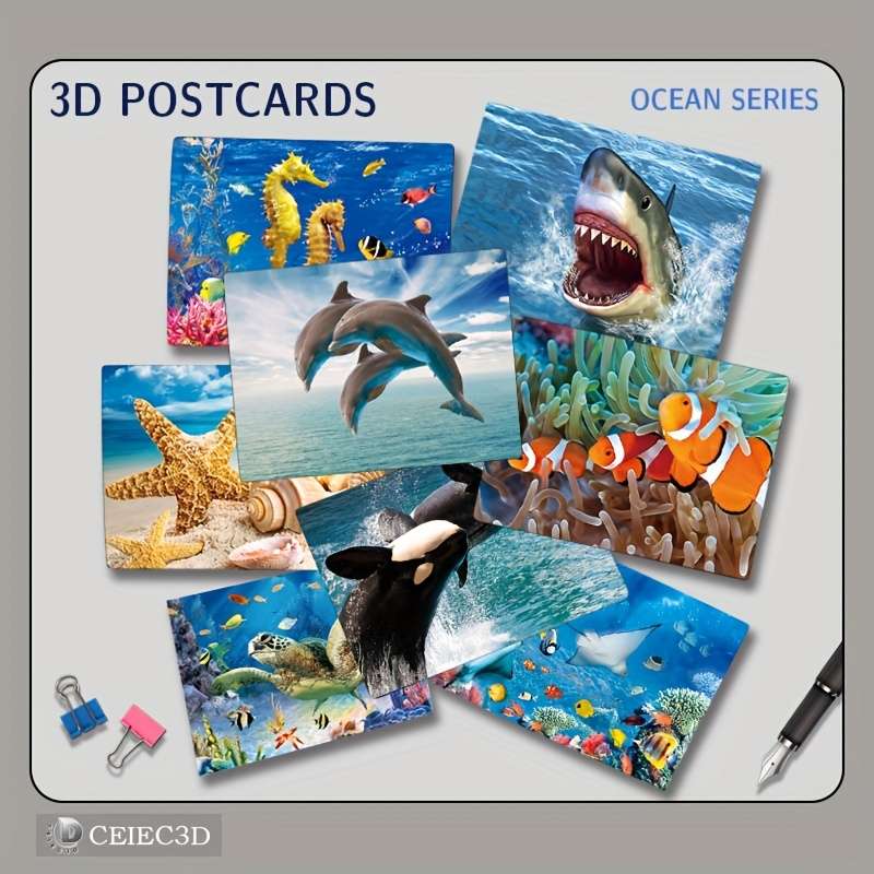 Greeting Cards Style Aquatic Creatures