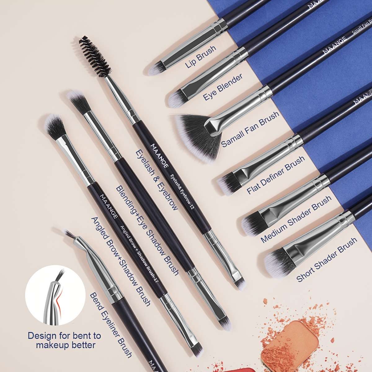 Makeup Brush Set Color Black Quantity2S