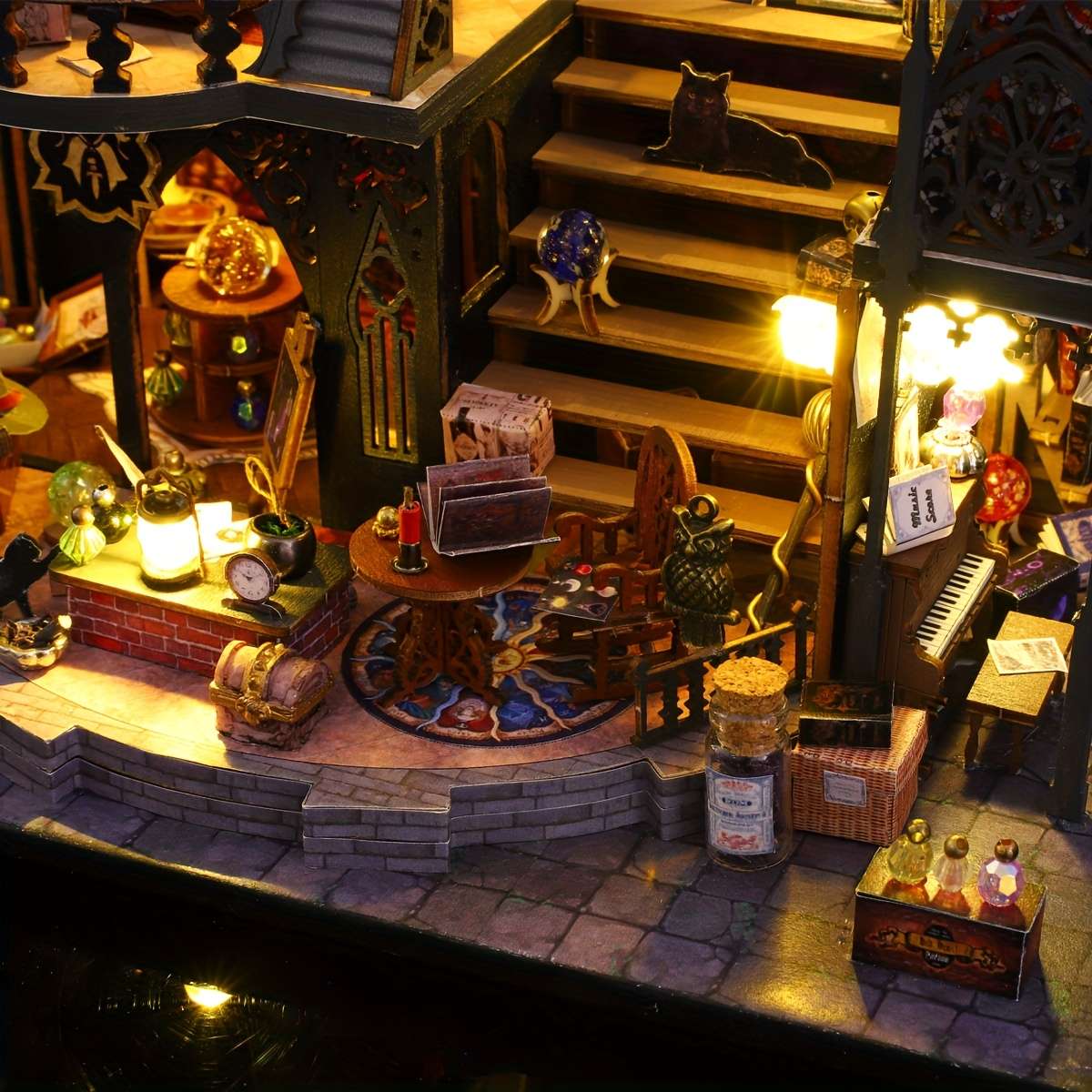 3D Building Model Puzzle Set Items Magic House