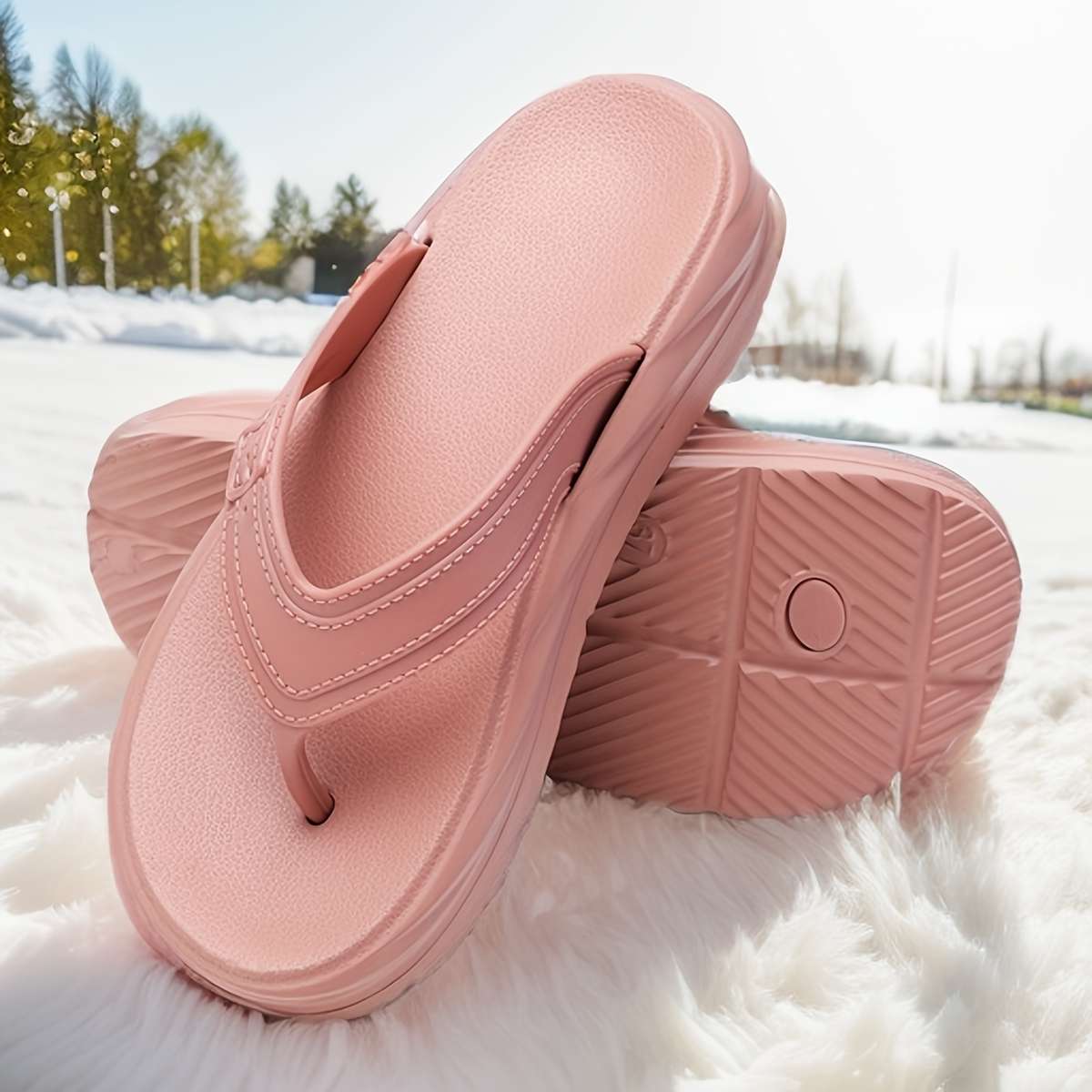 Ladies Summer Flip Flops Pink Color Uk 5