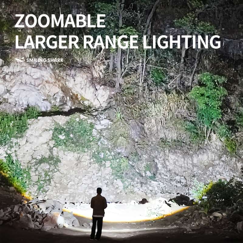 Efficient 1Pc Smiling Shark M77 Led Flashlight Super Daily Reliable Solution Use