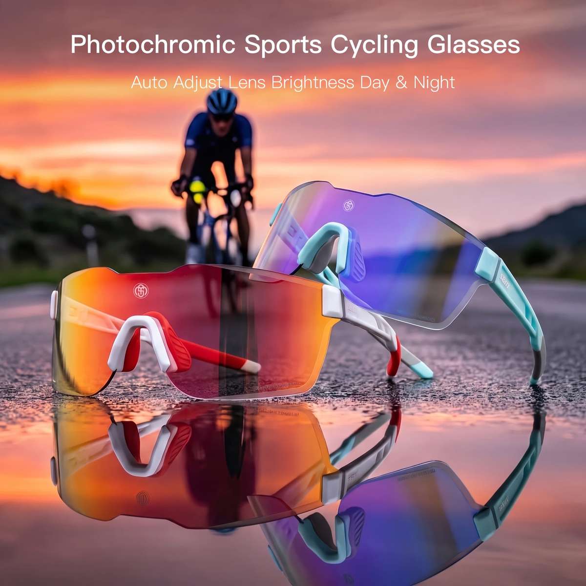 Cycling Glasses Color Transparent Gray  Green
