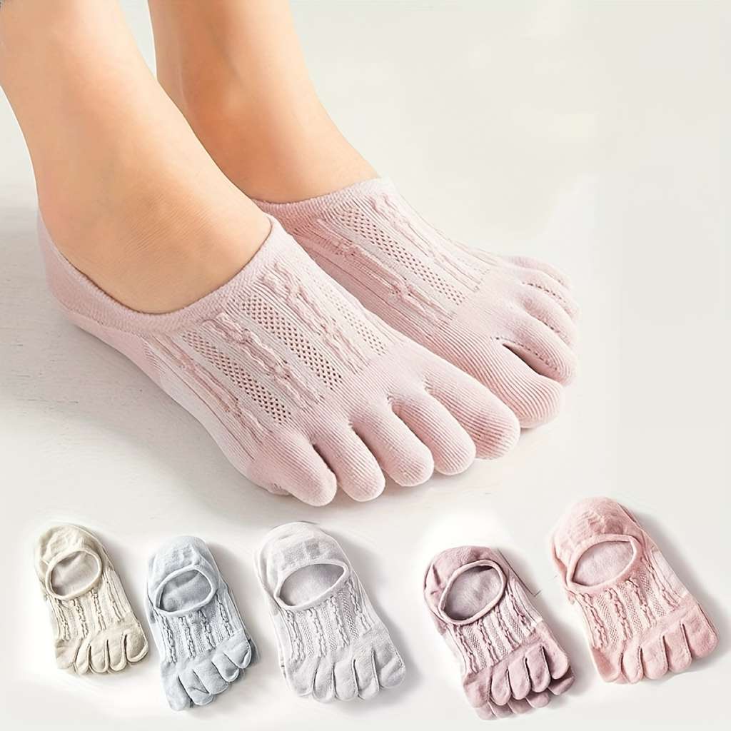 Women S Socks Color Colored Boat Cotton 5 Pairs Size Onesize