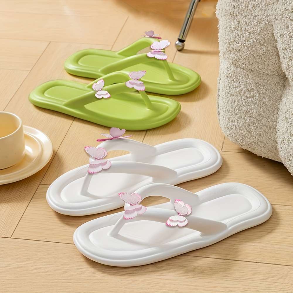 Ladies Summer Flip Flops White Uk 3.5-4