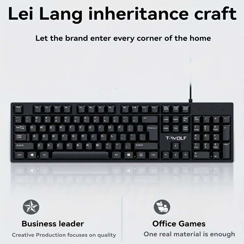 keyboard Items Black wired keyboard   single keyboard