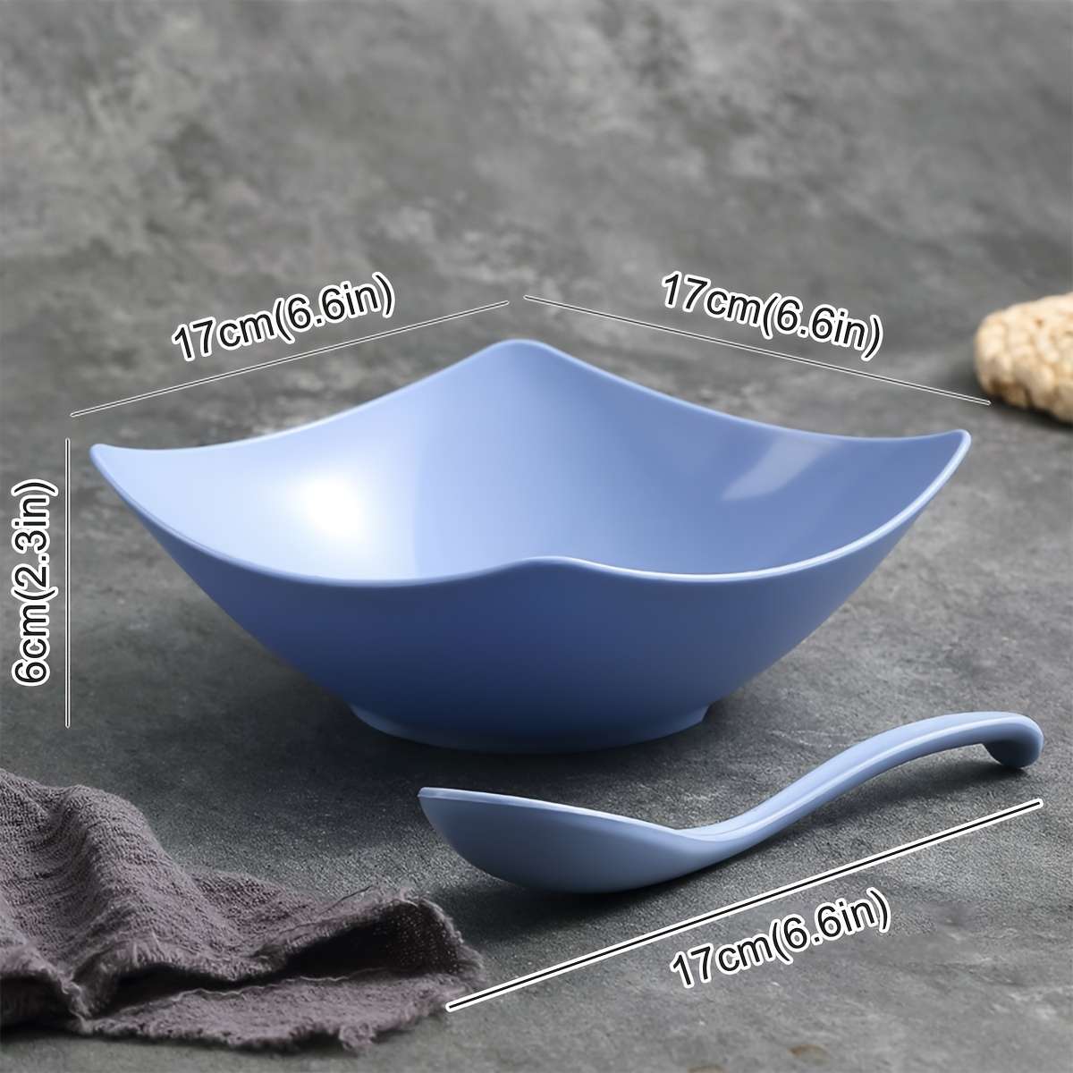 Bowl Color Red Model2Pcs 1 Bowl  1 Spoon