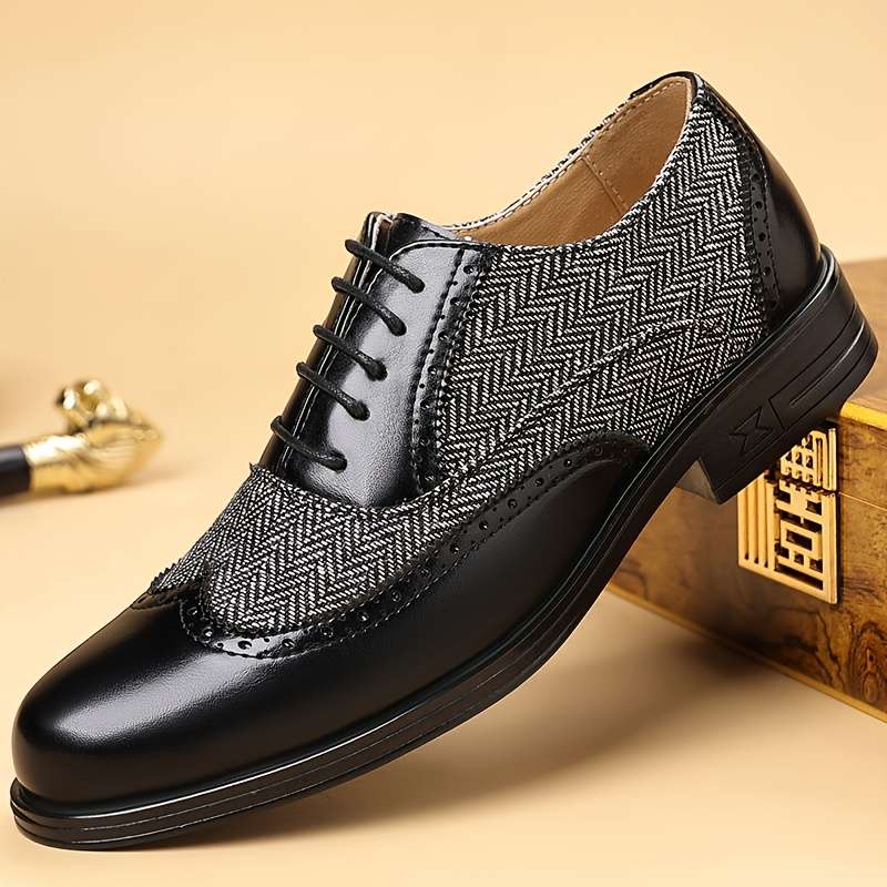 Mens Leather Shoes Color Black Sizeuk 7
