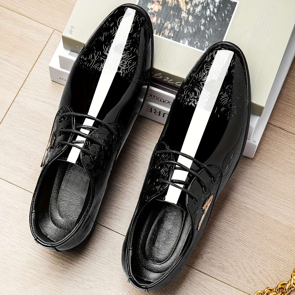Mens Leather Shoes Color 9966 Black Sizeuk 8.5