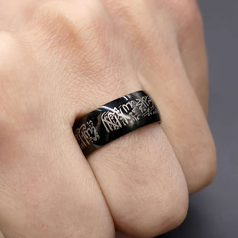 Classic Fashion Polished Stackable Ring Color Blue Size 7