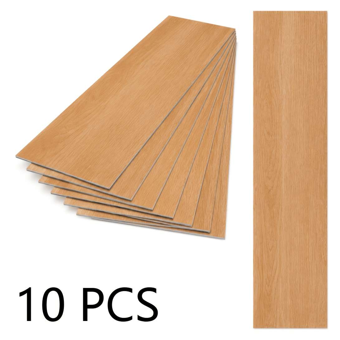 Self Adhesive Floor Stickers Wood Texture 10Pcs