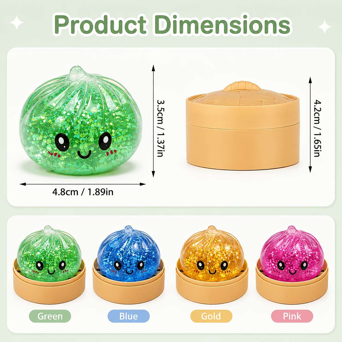 Squeezable Toys Color Random Color Quantity 3 Piece Set 1 Bread 1 Lid 1 Base