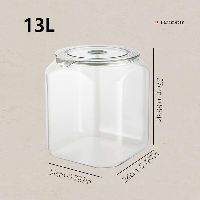 Sealed Jar Capacity 5L Quadrilateral Sealed Jar