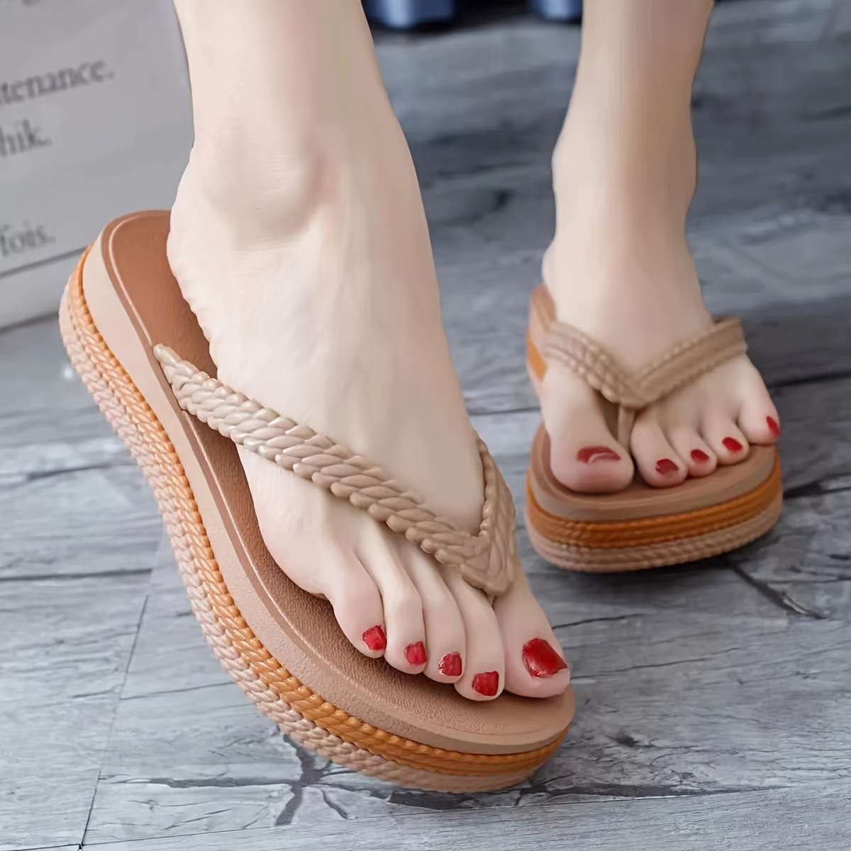 Ladies Summer Flip Flops 2358 Black Uk 4