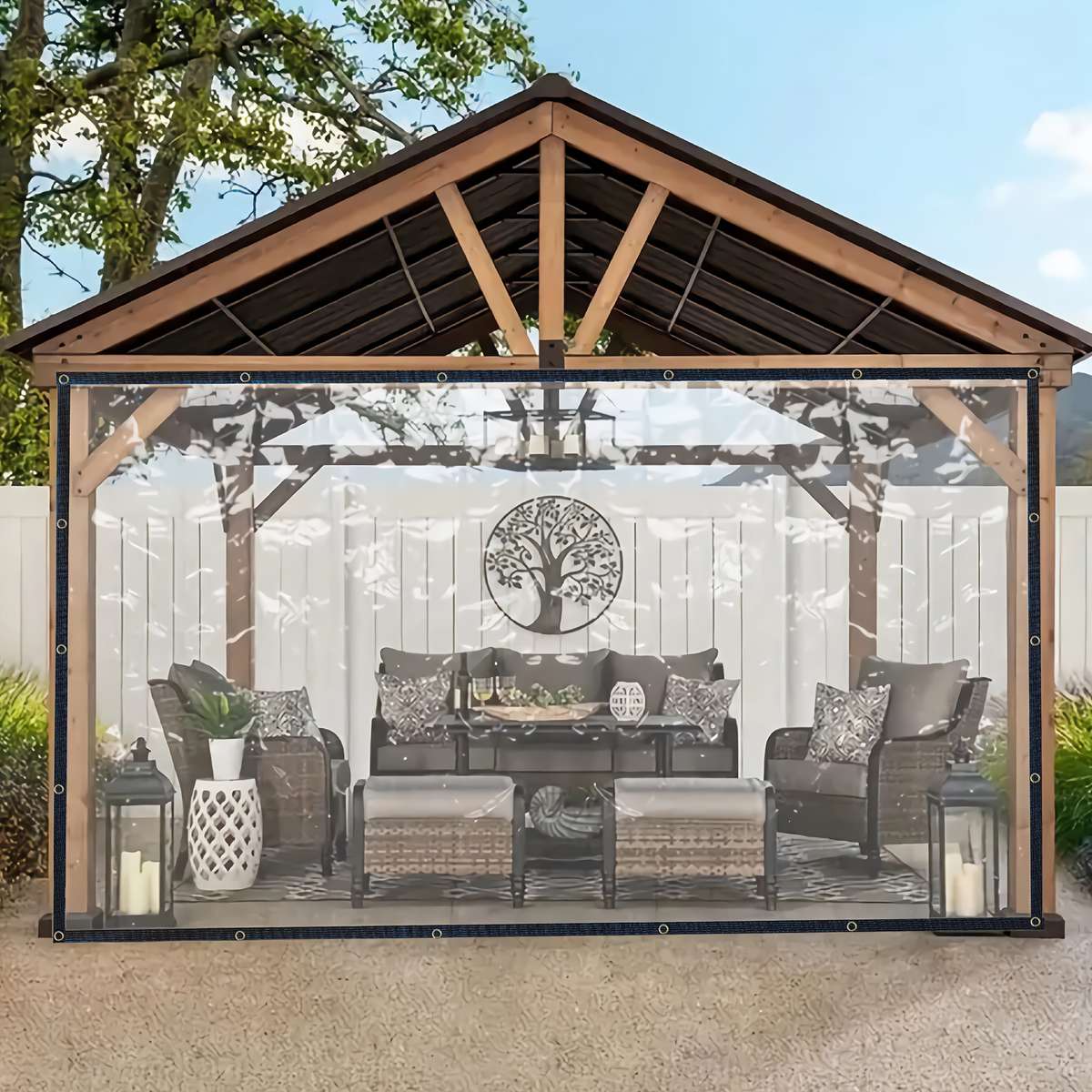 Transparent Rainproof Fabric Size 2.5M X 6.0 M 8.2 * 19.7Ft
