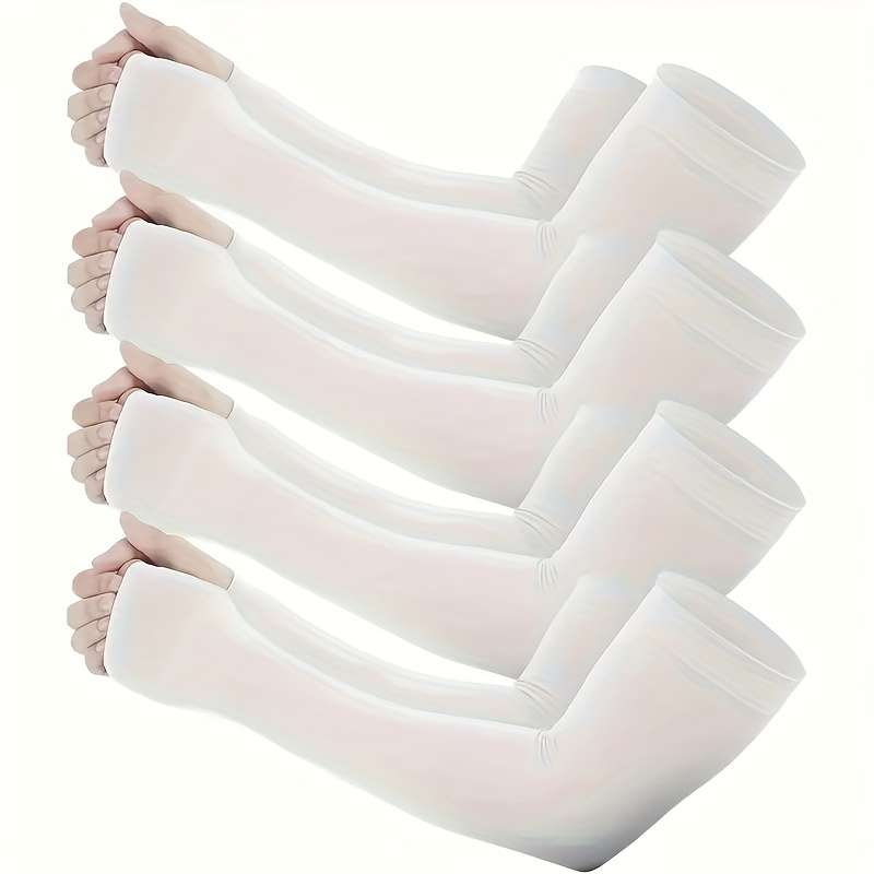 Sunscreen Sleeves Color 2 Pairs Black 2 Pairs White
