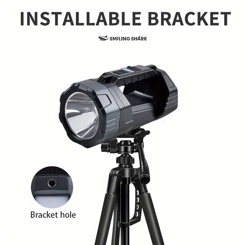 Efficient 1Pc Smiling Shark Led Spotlight Solar Flashlight Professional