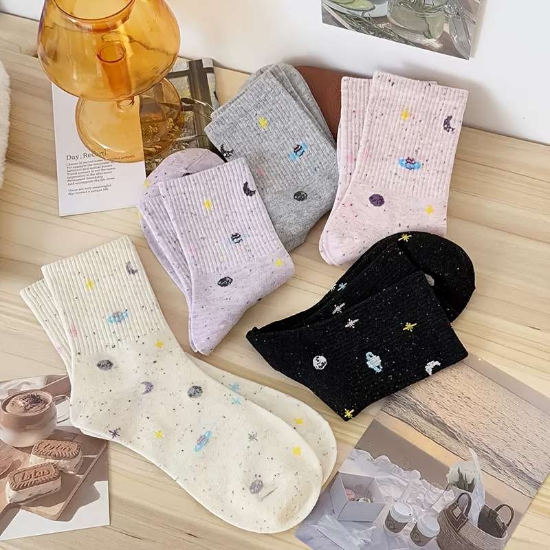 Women S Socks Color Mixed Color5 Pairs Size Onesize