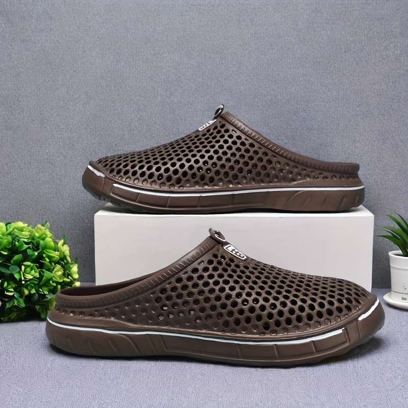 Men Slippers Summer Style Grey Size Uk 7