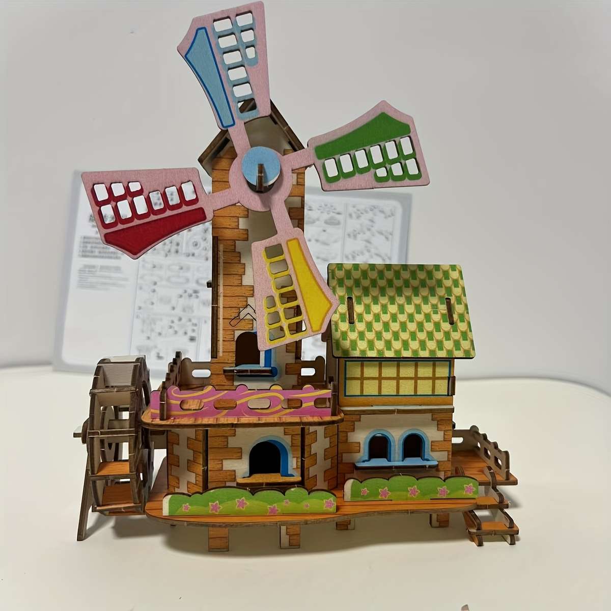 Building Toy Architectural Model Toy Set Color Colorless  Can Be Colored By Oneself