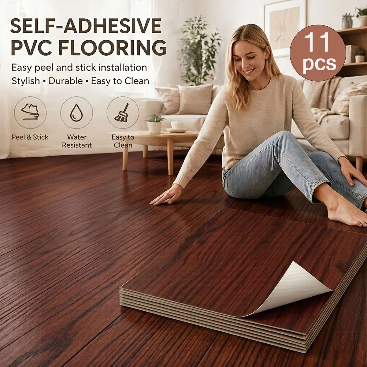 Self Adhesive Floor Stickers Gybdm40 30.5Cm*30.5Cm 11Pieces