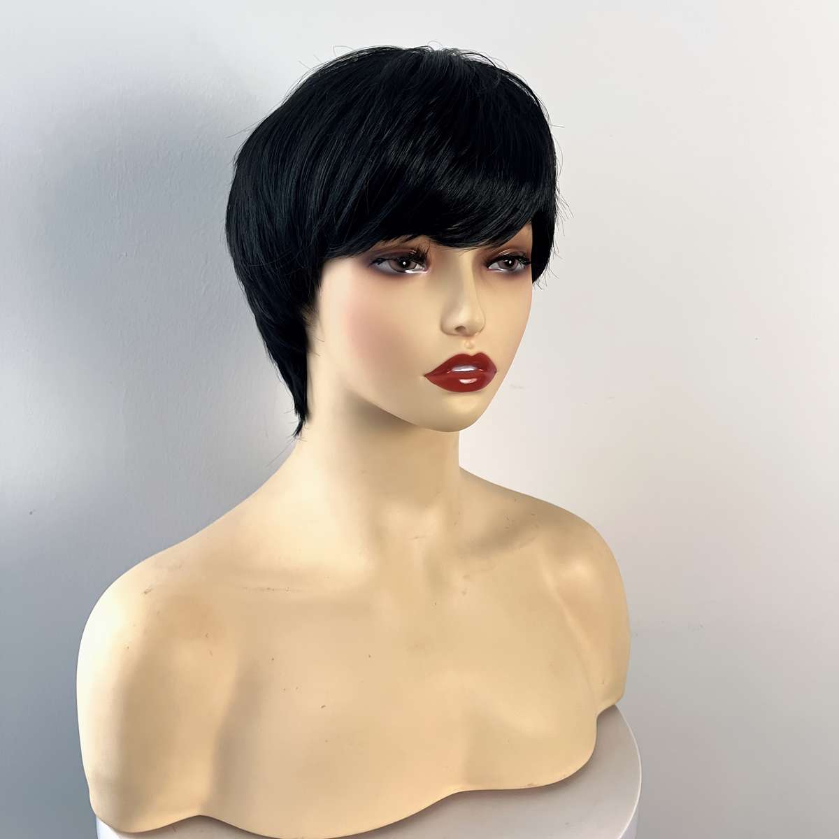 Dark Brown Womens Wigs Hair Length 10.16Cm